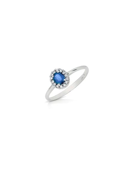 Anello Donna Oro Donna in Oro bianco Zaffiro 0.55 Ct DHAZ7879.006-14 - DHAZ7879.006-14